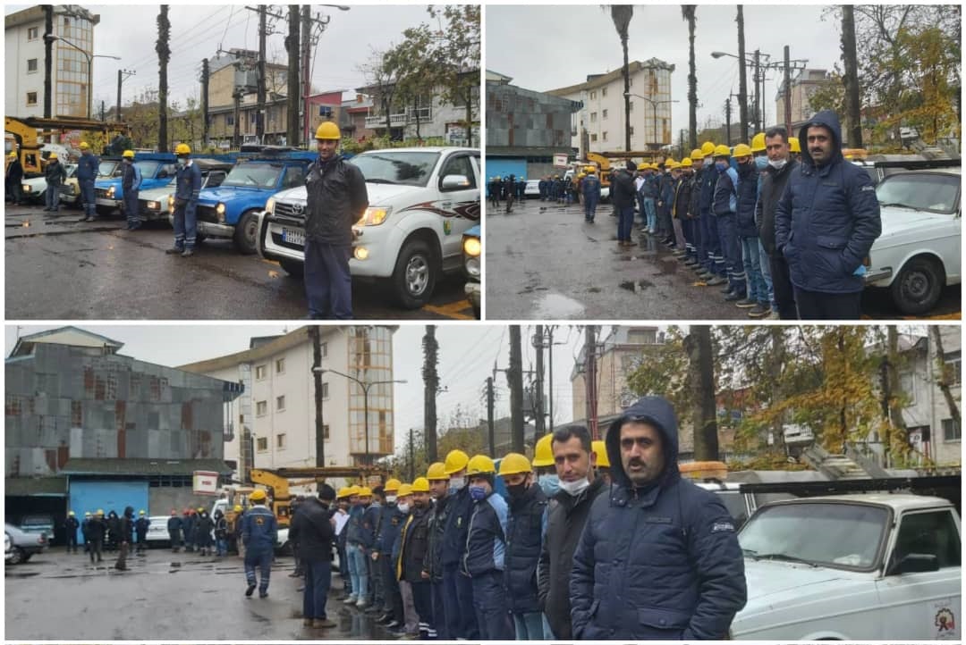 درپی اعلام وضعیت نارنجی از سوی سازمان هواشناسی اکیپ های عملیاتی شرکت توزیع نیروی برق استان گیلان در حالت آماده باش قرار گرفتند