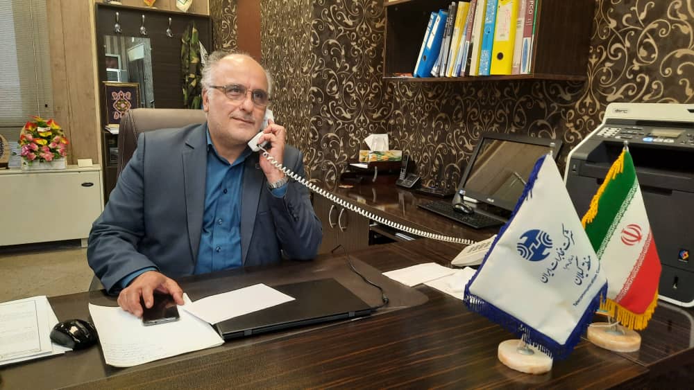 تماس تلفنی مدیر مخابرات منطقه گیلان با بیماران کرونایی
