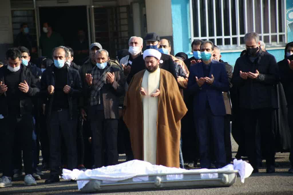 مراسم تشییع پیکر ایوب ادیب نوازنده پیشکسوت گروه موزیک شهرداری رشت