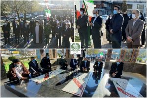 گلزار شهدای گمنام لاهیجان گلباران شد