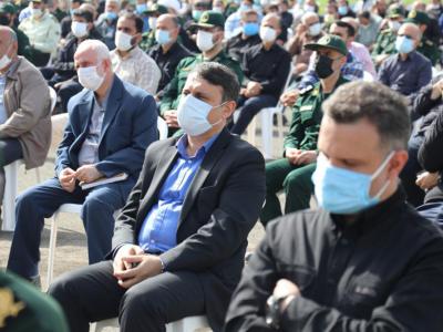 حضور فرماندار رشت در مراسم وداع با پیکر فرمانده گیلانی جبهه مقاومت