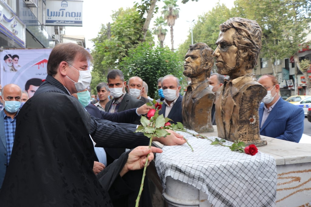 گلباران محل شهادت شهیدان انصاری و نورانی در رشت