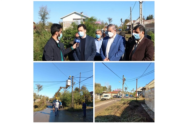 بهره مندی اهالی دو روستای شهرستان سیاهکل از طرح جهادی احداث کابل خودنگهدار