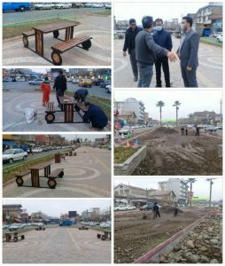 بازدید سرپرست شهرداری و رییس شورای اسلامی شهر املش از روند اجرای پروژه پیاده راه مرکز شهر