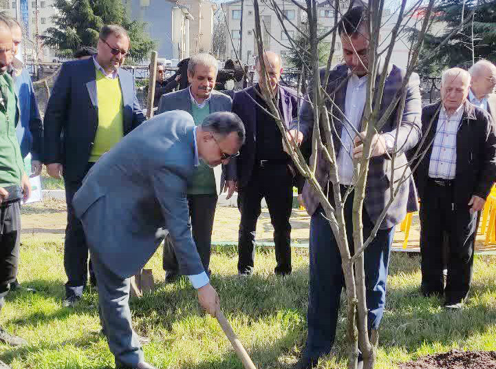 حضور رئیس شورای اسلامی شهر رشت در کاشت نهال