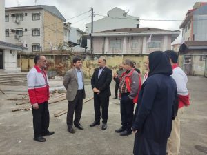 با همراهی مدیرعامل جمعیت هلال احمر استان، صورت پذیرفت:   بازدید سرپرست فرمانداری رشت از ساختمان اداری جدید هلال احمر شهرستان رشت