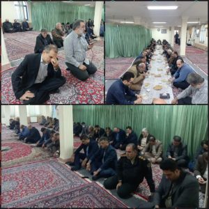 مراسم زیارت عاشورا در فرمانداری شهرستان لنگرود