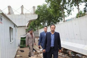 بازدید شهردار رشت از روند تیرگذاری تقاطع غیرهمسطح شهید باهنر‌
