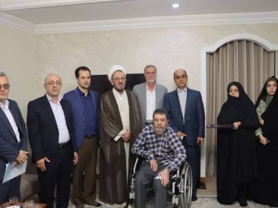 دیدار استاندار گیلان از جانباز و آزاده دفاع مقدس ناصر روحی در رشت