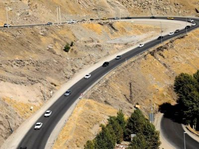 ترافیک سنگین وسایل نقلیه در مسیر جنوب به شمال محور چالوس ‌