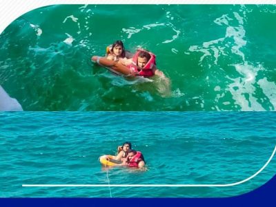 نجات پنج سرنشین یک قایق تفریحی در بندر انزلی