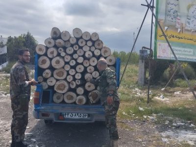 کشف وضبط چوب قاچاق وغیرمجاز در شهرستان خمام