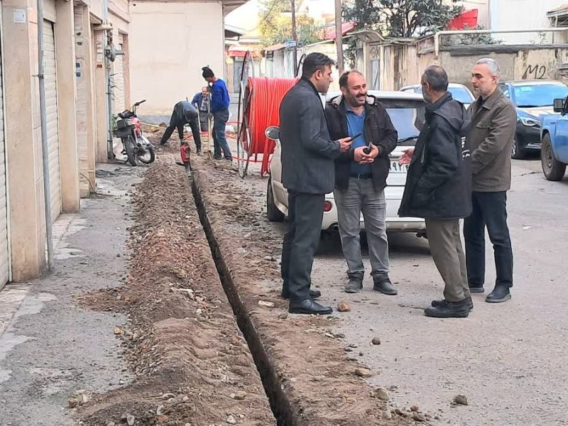 آغاز اجرای پروژه برگردان شبکه مسی به فیبرنوری در خیابان سعدی