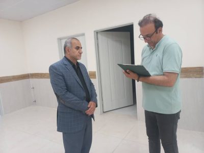 بازدید معاون فرهنگی دانشگاه علوم پزشکی گیلان از پروژه مرکز خدمات جامع سلامت شبانه‌روزی چابکسر