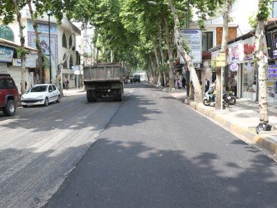 آسفالت خیابان شهدا، توسط شهرداری لاهیجان