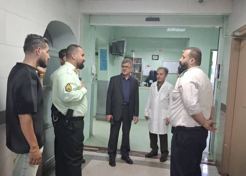 بازدید شبانه رئیس دانشگاه علوم پزشکی گیلان از بیمارستان پورسینا رشت