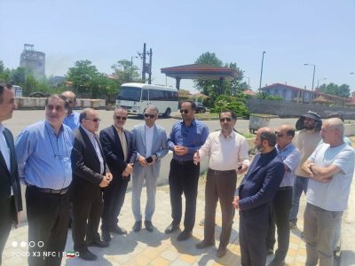 بازدید رییس، اعضای شورای اسلامی و شهردار رشت از روند اجرای پروژه های عمرانی در حاشیه تالاب عینک رشت