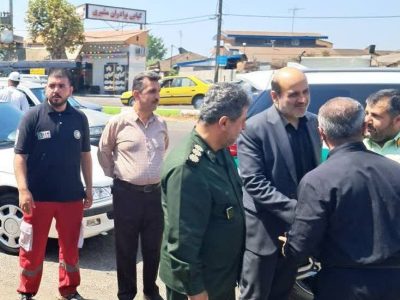 حضور فرماندار لاهیجان در مسیر پیاده‌روی «حرم تا حرم» و بازدید از موکب‌های خدمت‌رسان اربعین