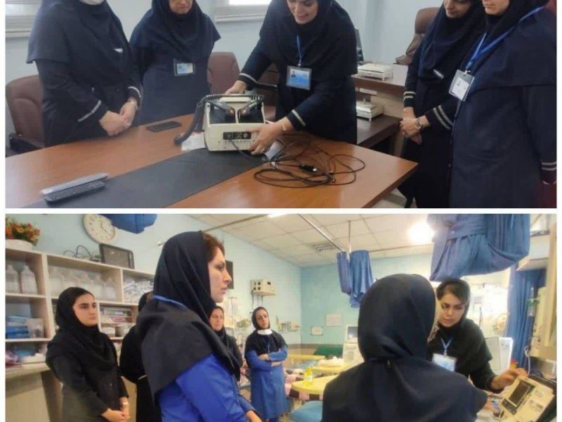 برگزاری دوره تخصصی کار با دستگاه الکتروشوک لایف‌پک در بیمارستان نیکوکار املش